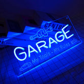 Blue Garage Neon Sign